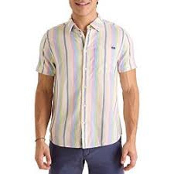 chubbies Men's Friday Shirt Size Large Stripes Button Up - Picture 1 of 6